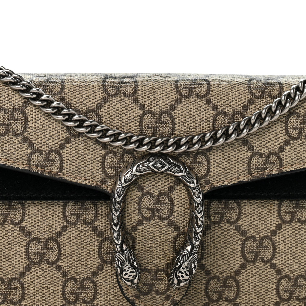 GG Supreme Monogram Super Mini Dionysus Shoulder Bag Black wholesalehk.shop