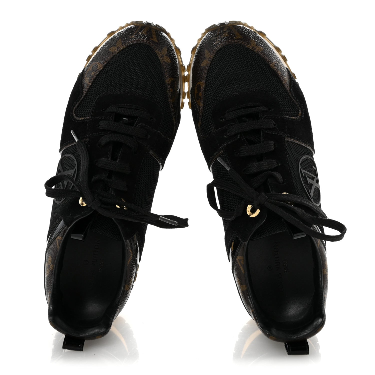 Suede Monogram Run Away Sneakers 37 Black £¨ Direct shipment via from wholesalehk.shop