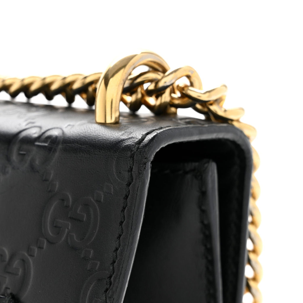 Guccissima Small Padlock Shoulder Bag Black £¨ Direct shipment via from wholesalehk.shop