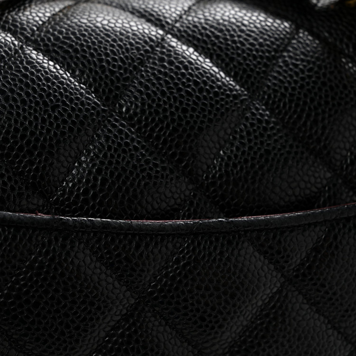 Caviar Quilted Jumbo Double Flap Black wholesalehk.shop