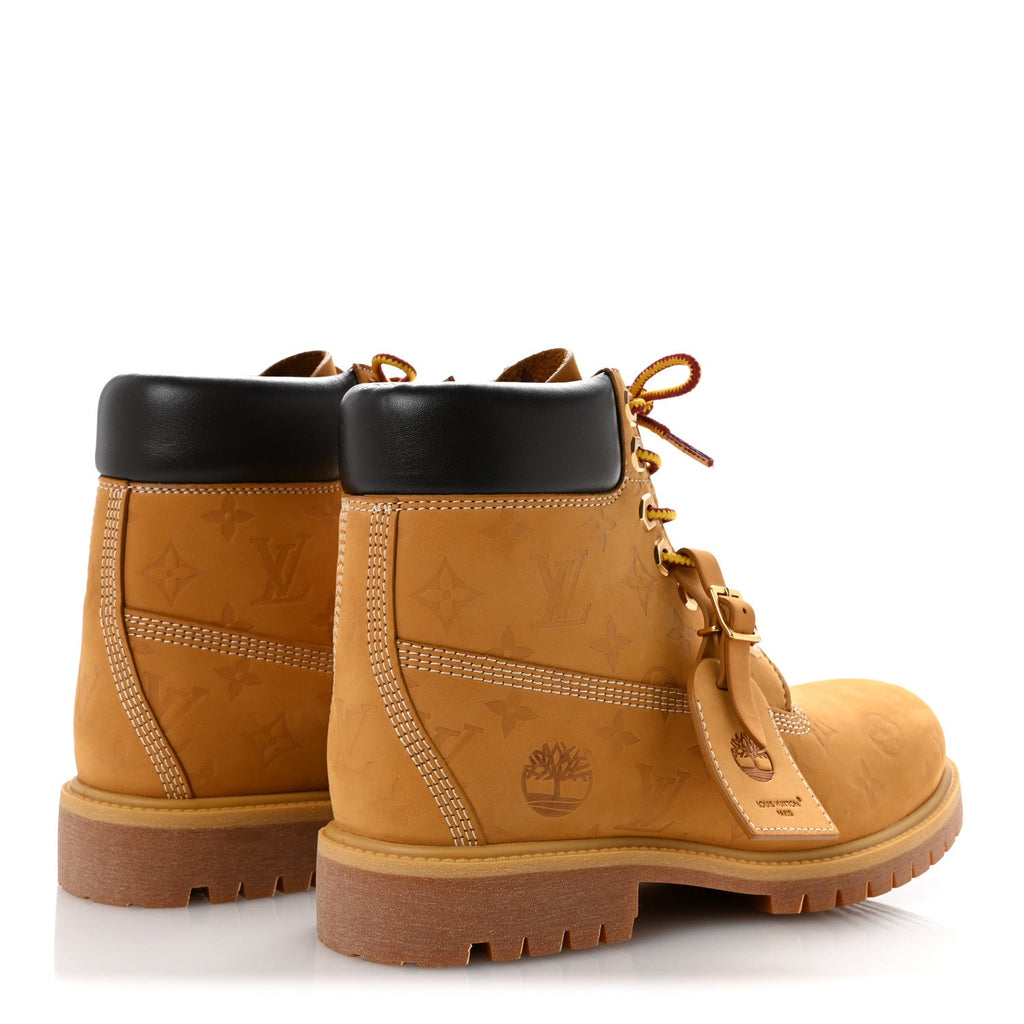 X Timberland Suede Calfskin Monogram Mens Ankle Boots 9 Wheat £¨ Direct shipment via from wholesalehk.shop