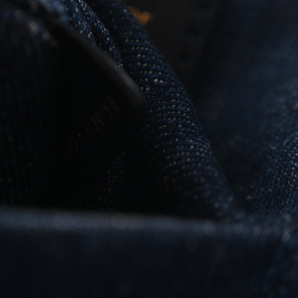 Denim Oblique Jacquard Medium C'est Chain Bucket Bag Denim Blue wholesalehk.shop