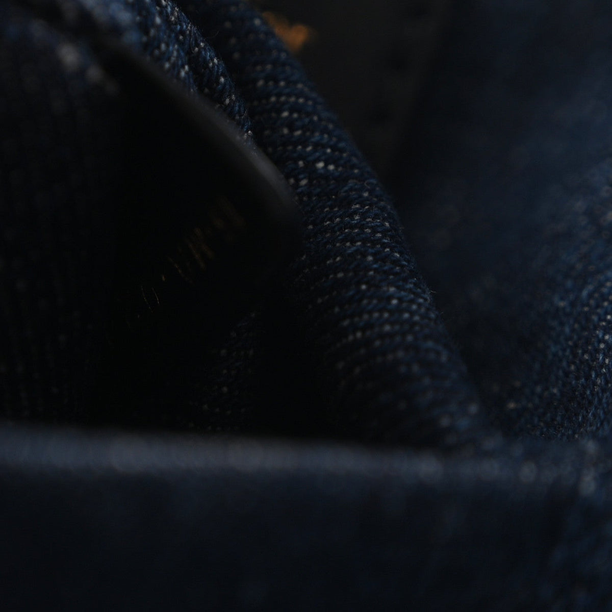Denim Oblique Jacquard Medium C'est Chain Bucket Bag Denim Blue wholesalehk.shop