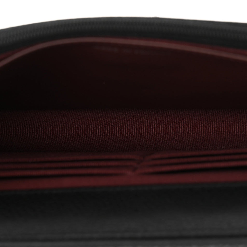 Caviar Quilted CC Turnlock Wallet On Chain WOC Black wholesalehk.shop