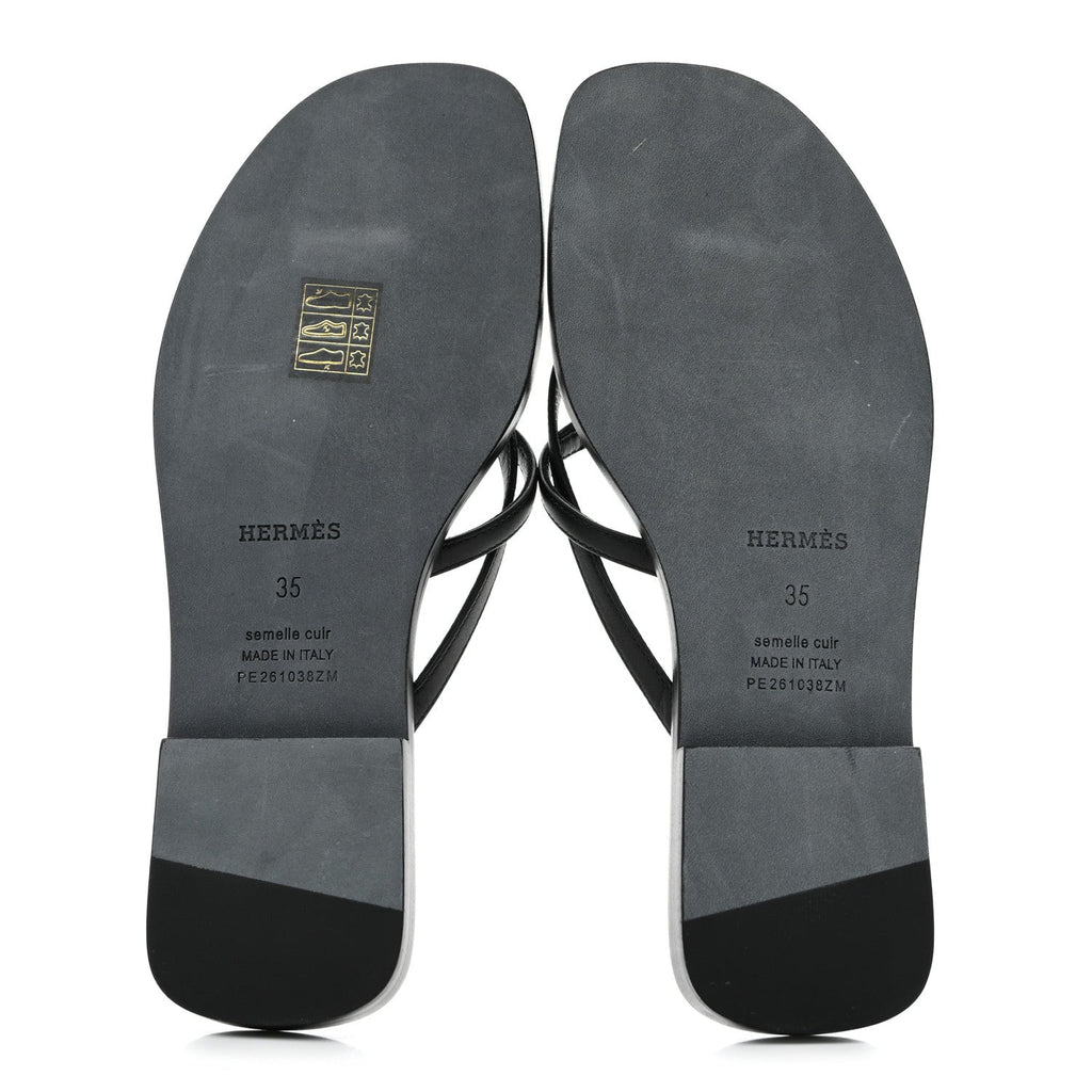 Calfskin Miss Sandals 35 Black wholesalehk.shop