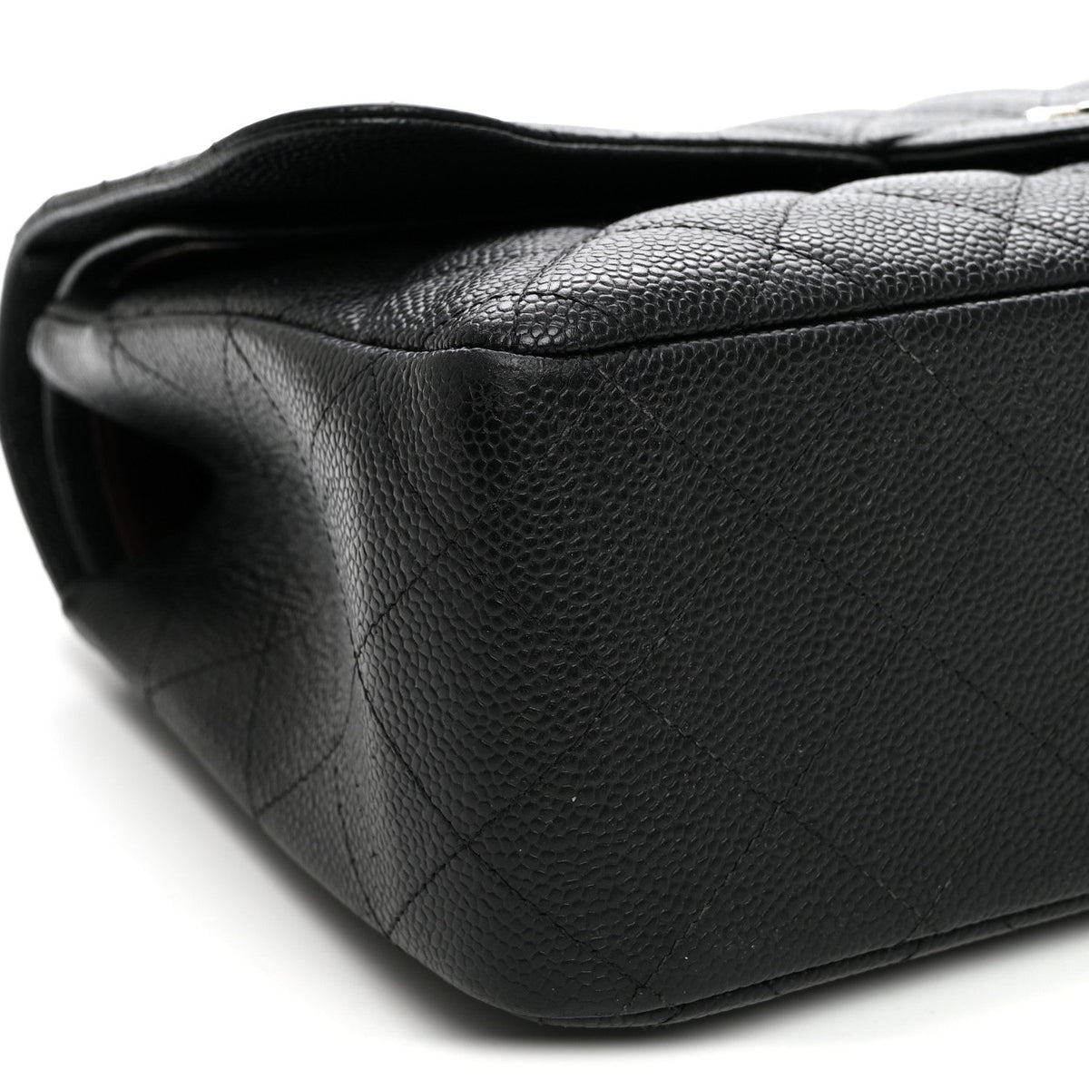 Caviar Quilted Jumbo Double Flap Black wholesalehk.shop