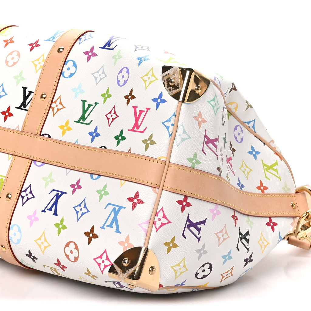 LV X TM Monogram Multicolor Keepall Bandouliere 45 White wholesalehk.shop
