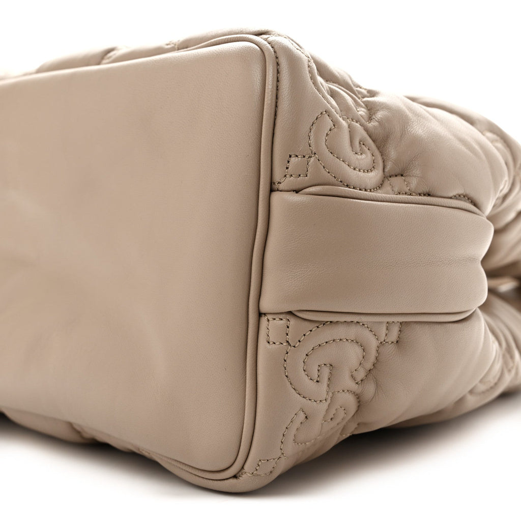 Calfskin GG Matelasse Large Tote  Beige wholesalehk.shop