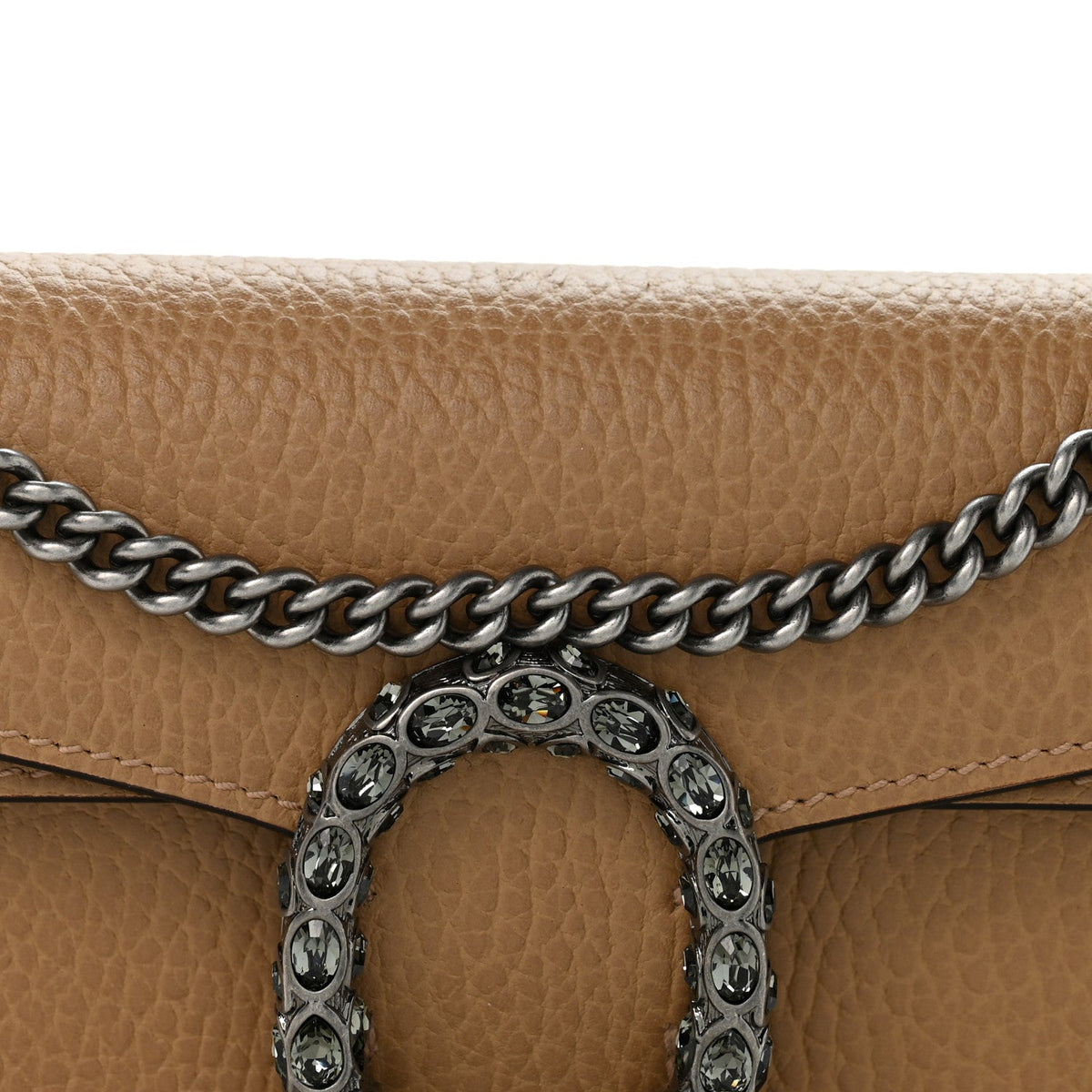 Dollar Calfskin Crystal Super Mini Dionysus Shoulder Bag Natural Tan Black Diamond wholesalehk.shop