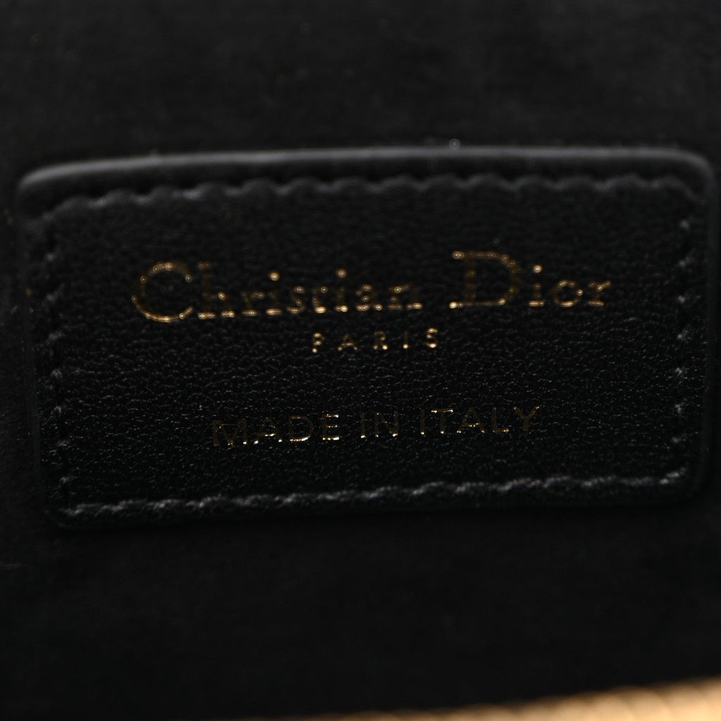 Lambskin Cannage Micro Lady Dior Vanity Case Black wholesalehk.shop