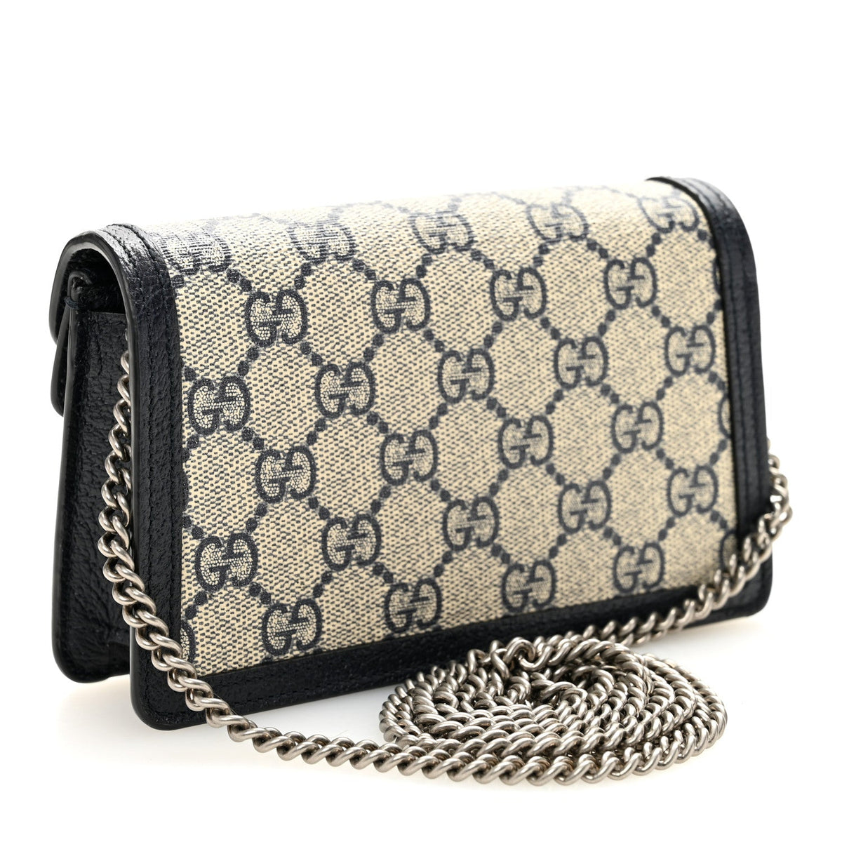 GG Supreme Monogram Textured Dollar Calfskin Super Mini Dionysus Shoulder Bag Beige Blue wholesalehk.shop