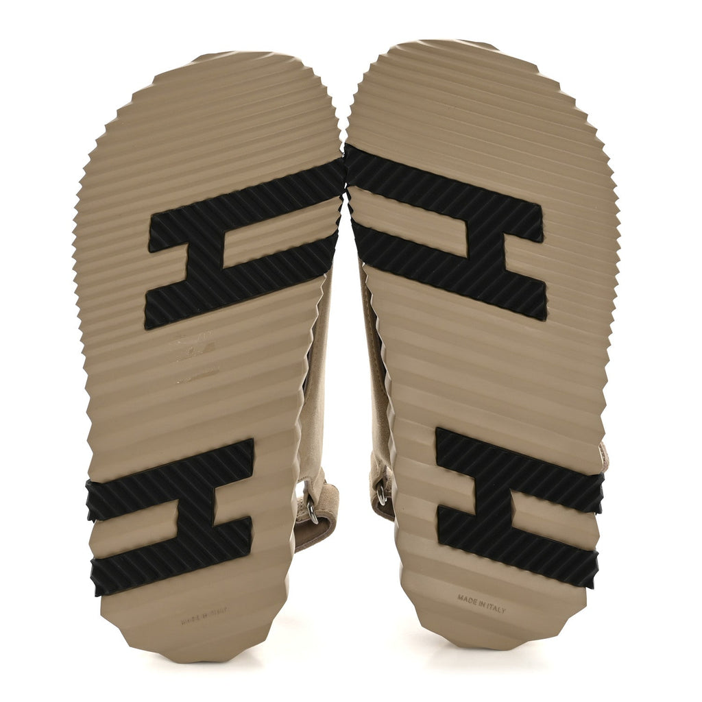 Suede Goatskin Junior Sandals 37.5 Beige Camel wholesalehk.shop