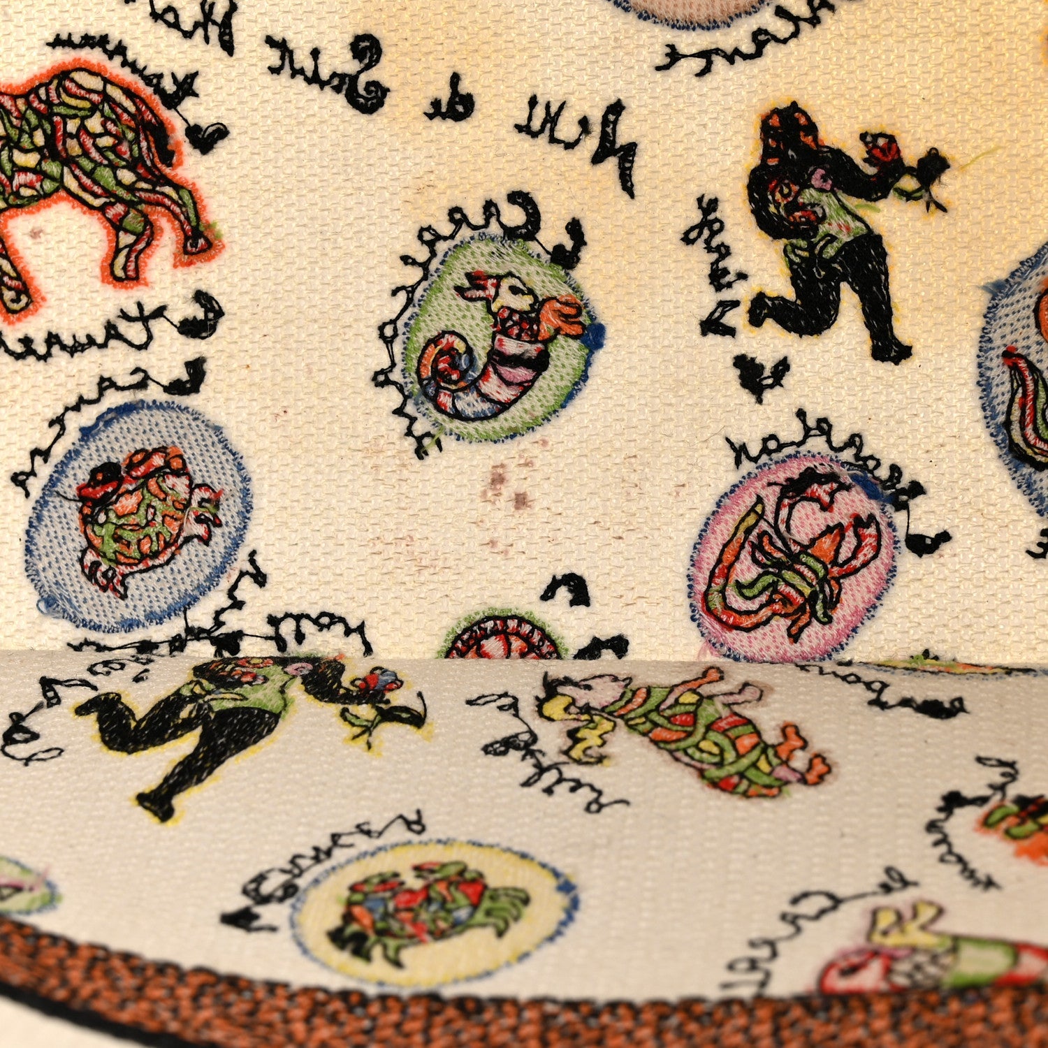 Canvas Embroidered Dragon Zodiac Medium Book Tote White Multicolor £¨ Direct shipment via from wholesalehk.shop