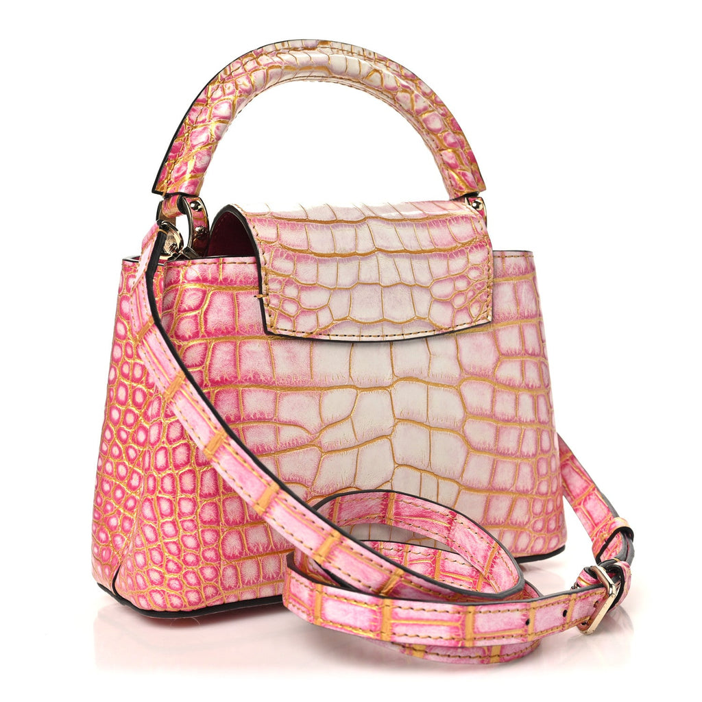 Crocodile Mini Capucines Sahara Rose £¨ Direct shipment via from wholesalehk.shop