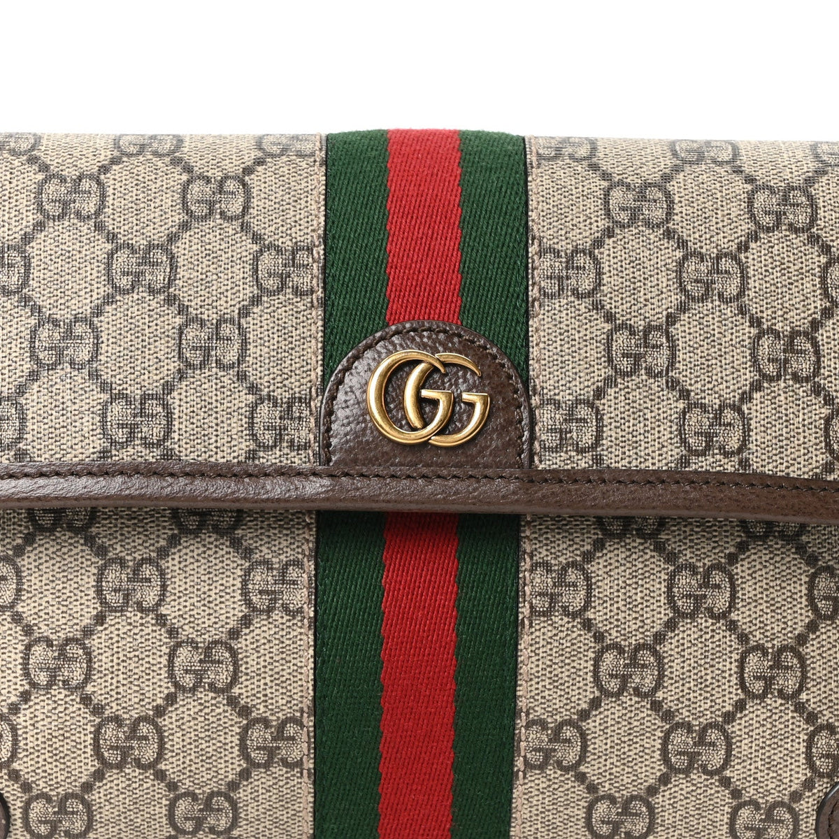 GG Supreme Monogram Web Small Ophidia Belt Bag Brown wholesalehk.shop