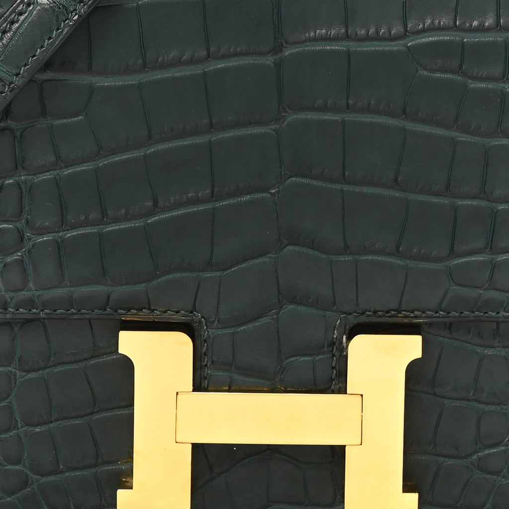 Matte Alligator Constance 18 Vert Cypress £¨ Direct shipment via from wholesalehk.shop