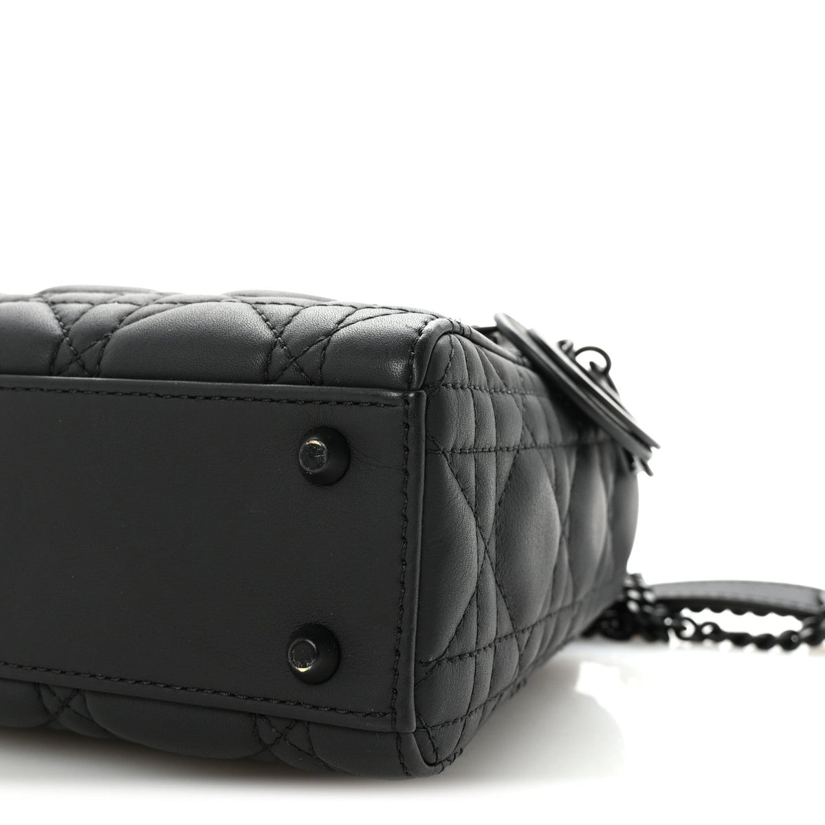 Ultra Matte Calfskin Cannage Mini Lady Dior Black wholesalehk.shop