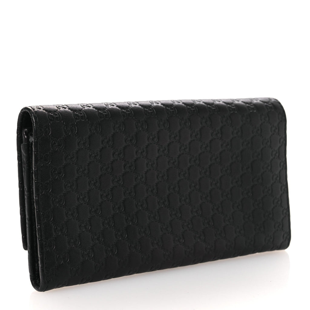 Microguccissima Bow Continental Wallet Black £¨ Direct shipment via from wholesalehk.shop