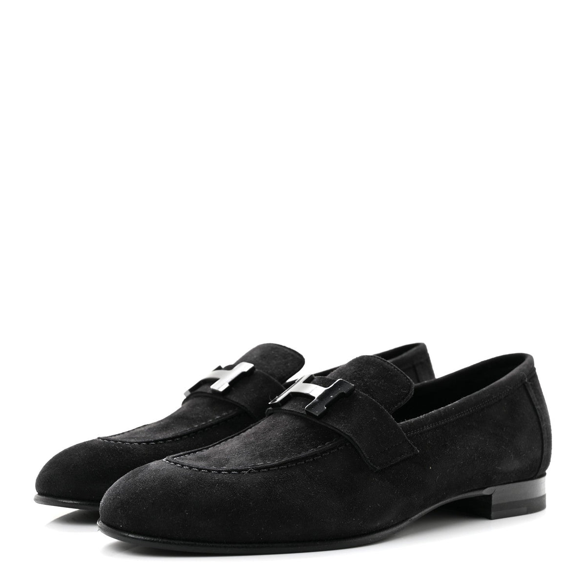 Suede Goatskin Paris Loafers 36 Black wholesalehk.shop