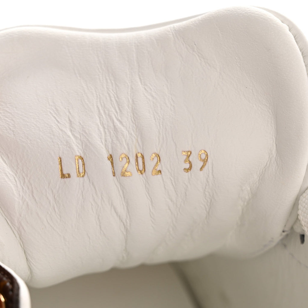 Calfskin Embossed Monogram Time Out Sneakers 39 White £¨ Direct shipment via from wholesalehk.shop