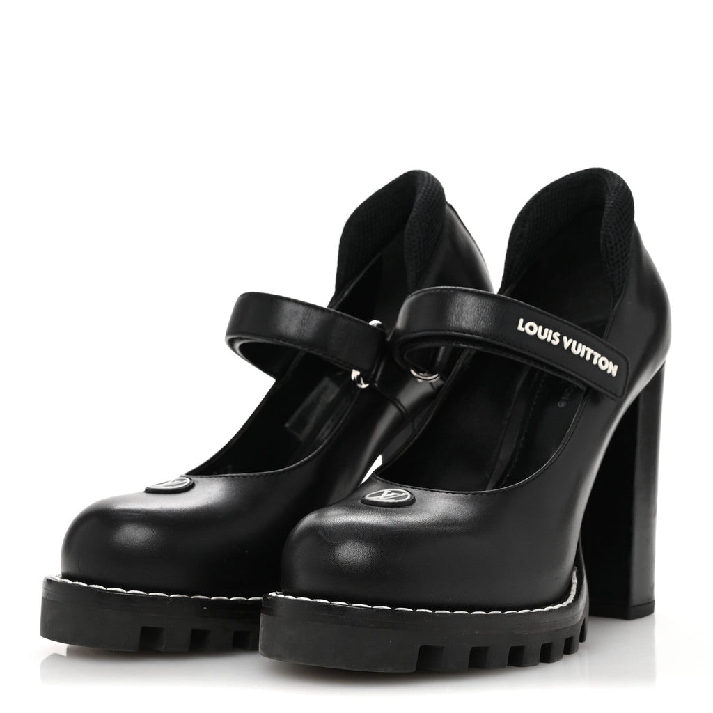 Calfskin Star Trail Ankle Pumps 37 Black £¨ Direct shipment via from wholesalehk.shop
