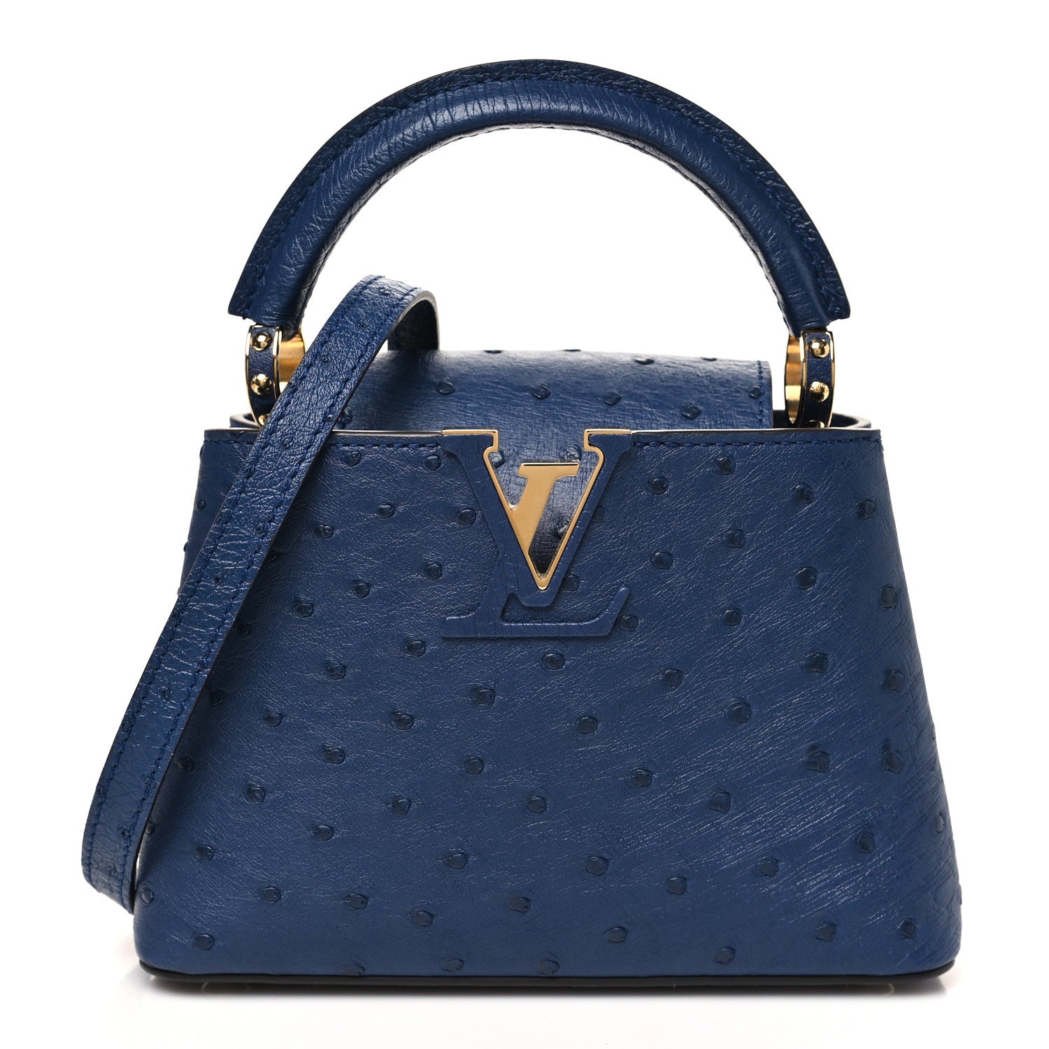 Ostrich Capucines Mini Indigo £¨ Direct shipment via from wholesalehk.shop