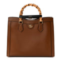 Textured Dollar Calfskin Medium Diana Tote Bag Cuir Black Cuir Black wholesalehk.shop