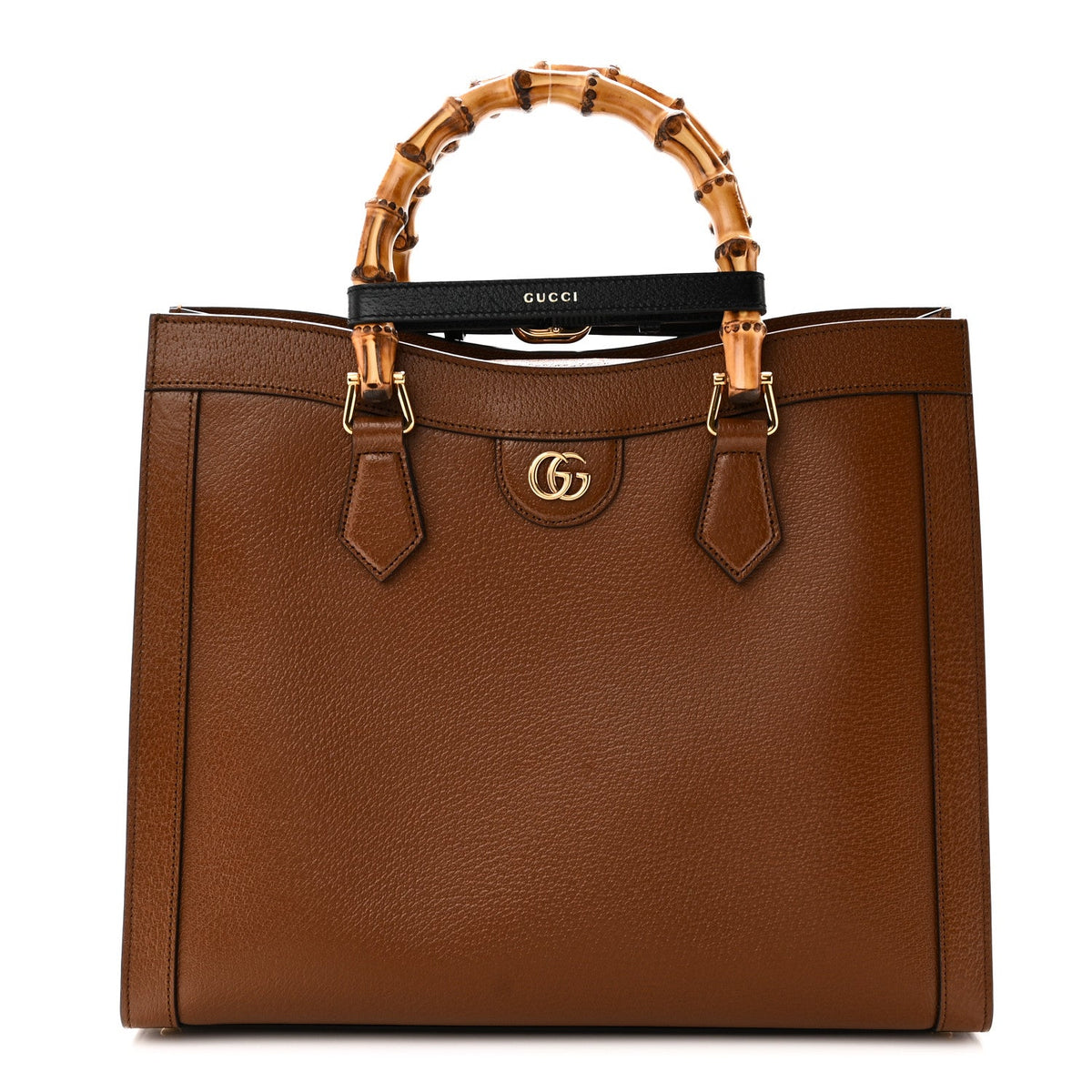 Textured Dollar Calfskin Medium Diana Tote Bag Cuir Black Cuir Black wholesalehk.shop