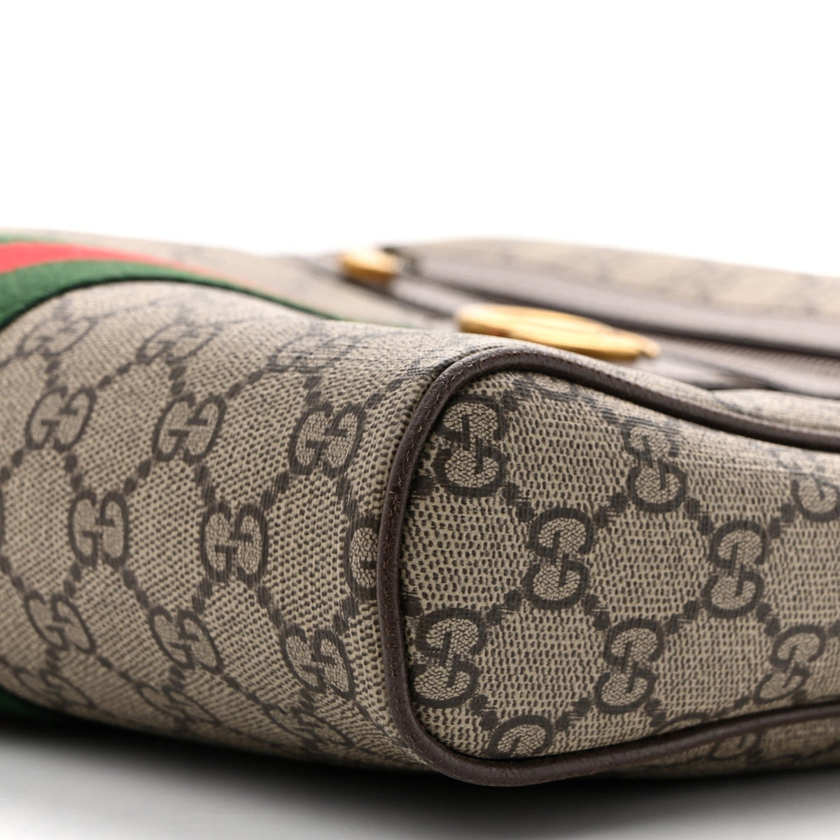 GG Supreme Monogram Web Medium Ophidia Messenger Bag Brown wholesalehk.shop
