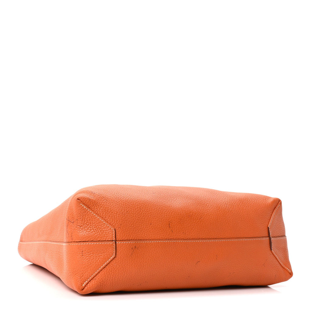 Taurillon Clemence Double Sens Reversible Tote Orange Gold £¨ Direct shipment via from wholesalehk.shop