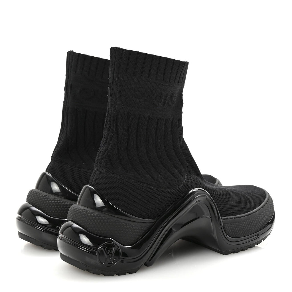 Stretch Textile Patent LV Archlight Sneaker Boots 35 Black £¨ Direct shipment via from wholesalehk.shop