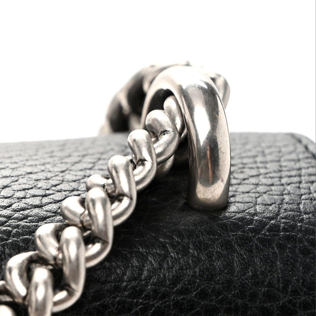Pebbled Calfskin Small Dionysus Shoulder Bag Black wholesalehk.shop