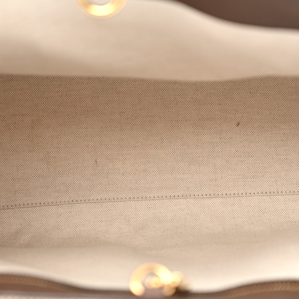 Monogram Jumbo GG Textured Dollar Calfskin Web Tote Bag Camel Ebony New Acero wholesalehk.shop
