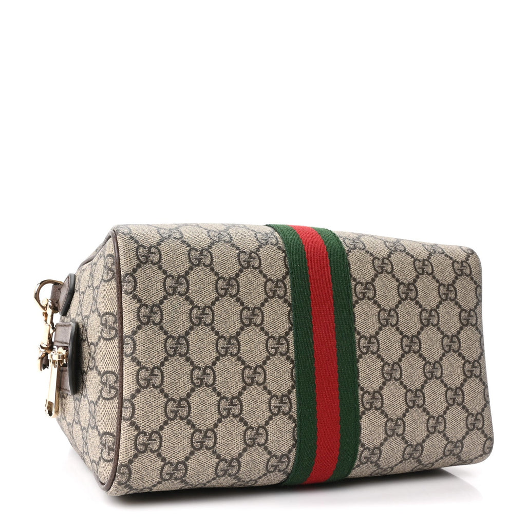 GG Supreme Monogram Web Medium Ophidia Top Handle Bag Beige Ebony New Acero wholesalehk.shop