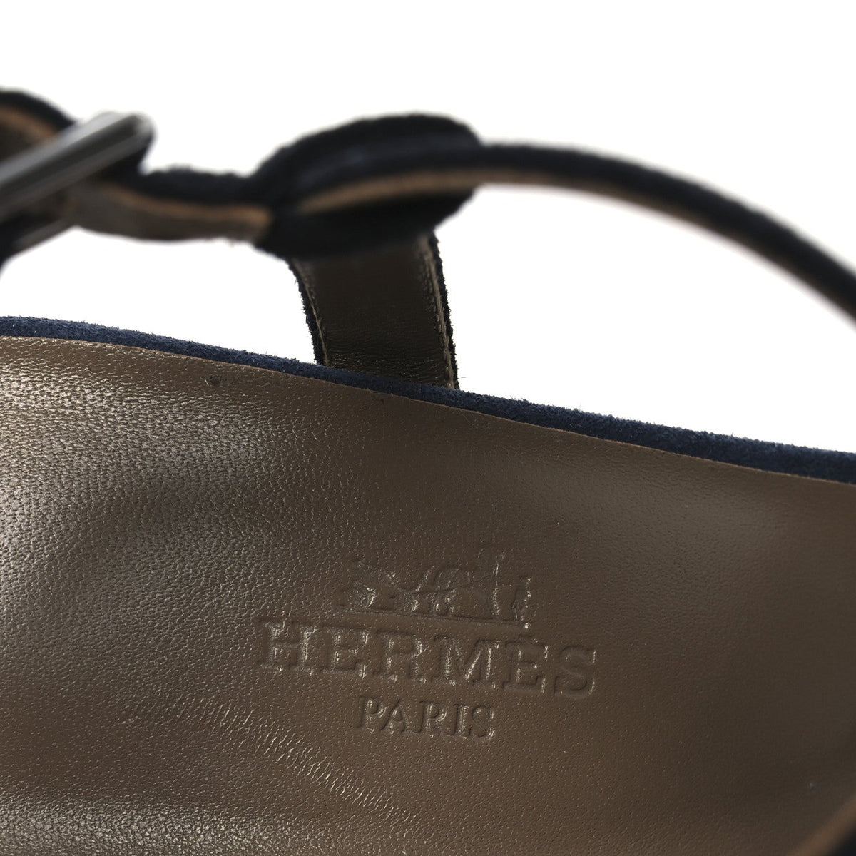 Suede Goatskin Calas Sandals 37.5 Vert Oxford Bleu Celeste Black wholesalehk.shop