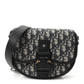 Oblique Grained Calfskin Mini Gallop Bag With Strap Black Beige wholesalehk.shop