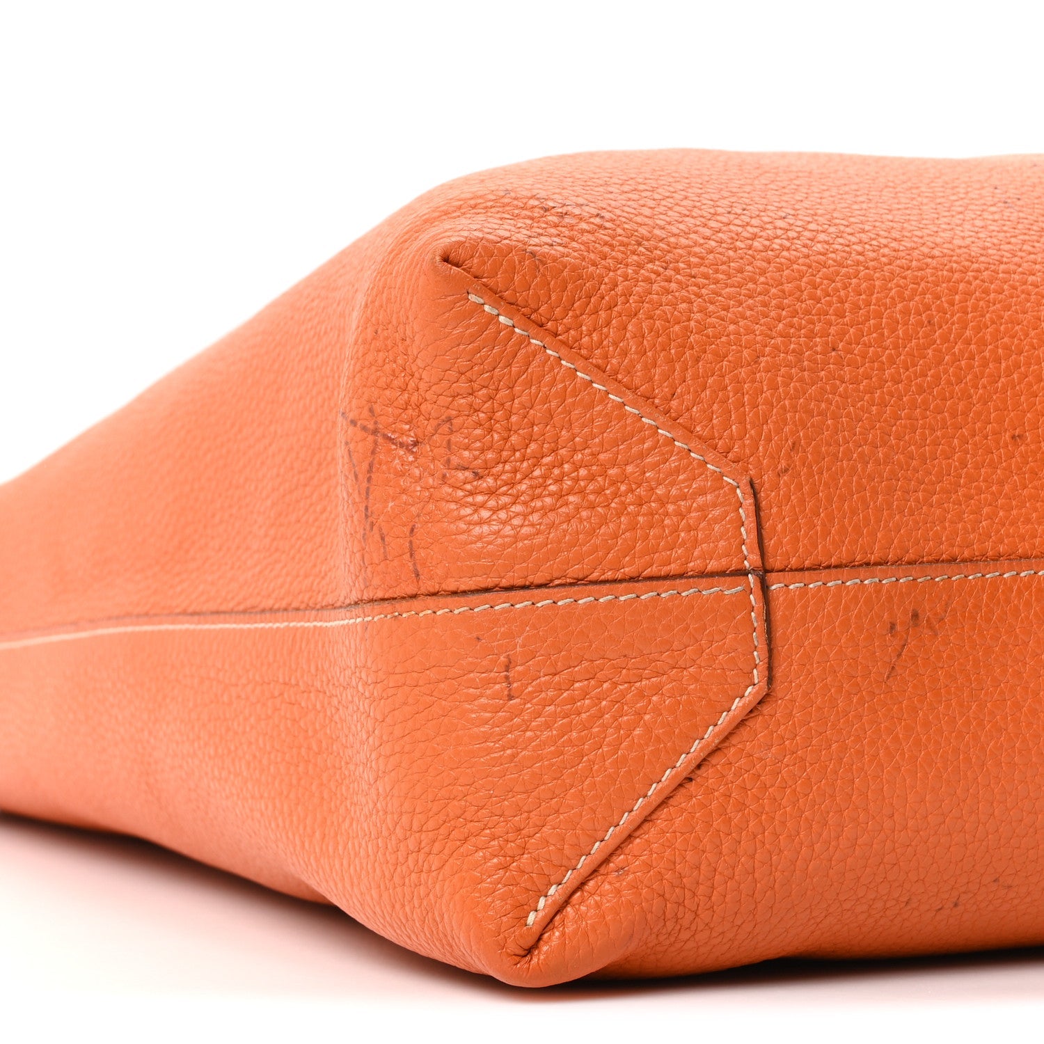 Taurillon Clemence Double Sens Reversible Tote Orange Gold £¨ Direct shipment via from wholesalehk.shop