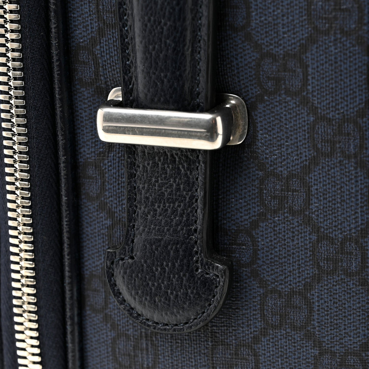 GG Supreme Monogram Textured Dollar Calfskin Web Ophidia Small Savoy Cabin Trolley Black Blue wholesalehk.shop