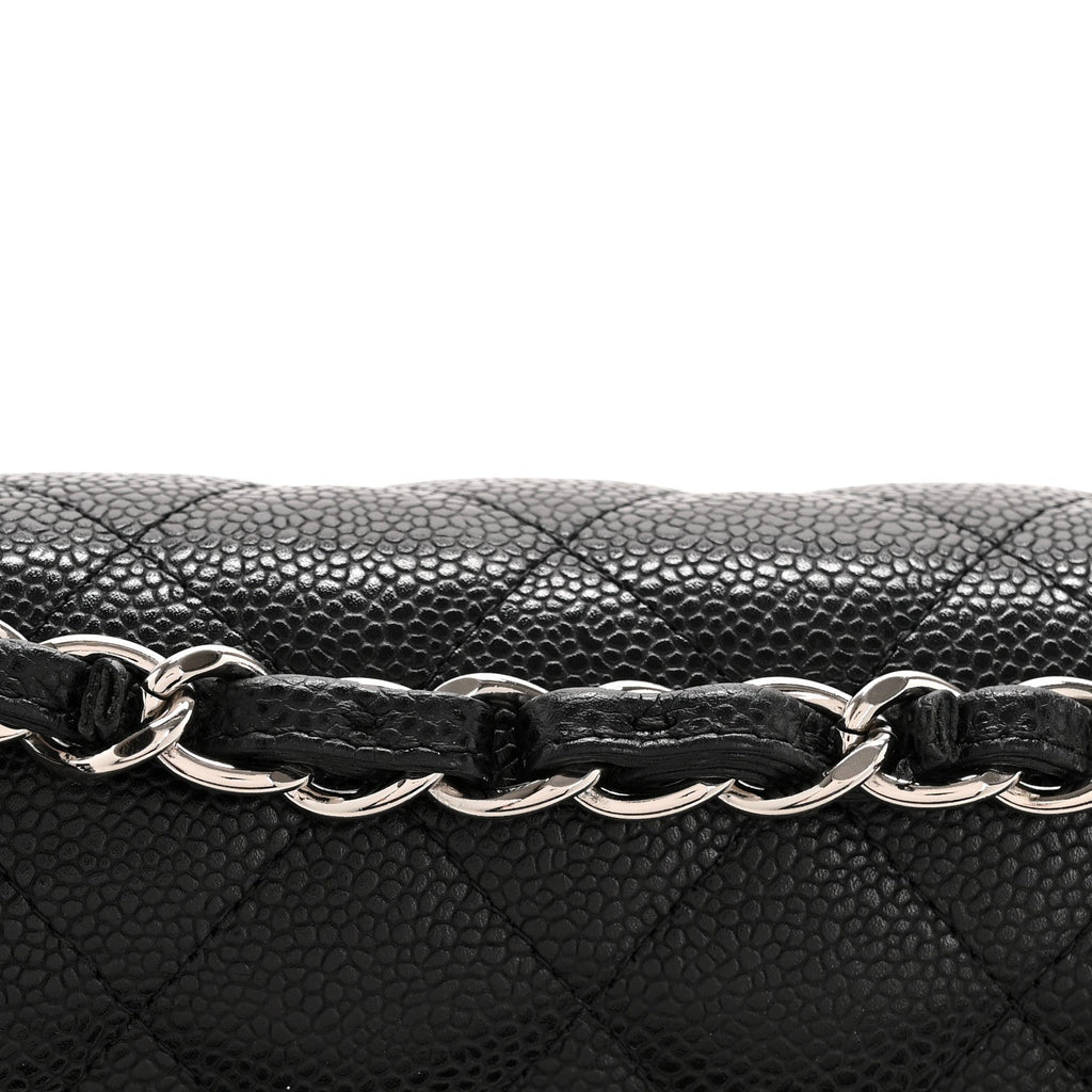 Caviar Quilted Jumbo Double Flap Black wholesalehk.shop