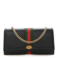 Dollar Calfskin Web Ophidia Wallet On Chain Black wholesalehk.shop
