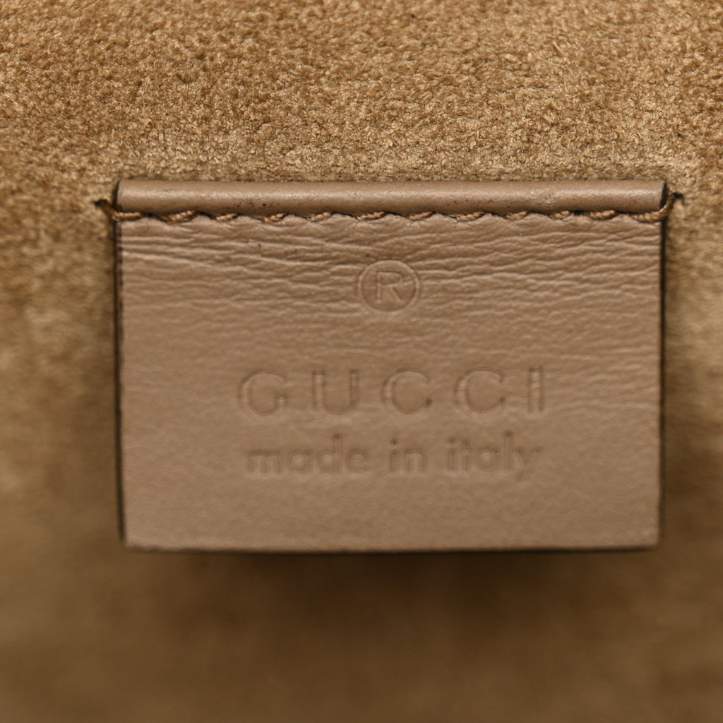 GG Supreme Monogram Suede Crystal Small Dionysus Shoulder Bag Beige Ebony Taupe wholesalehk.shop