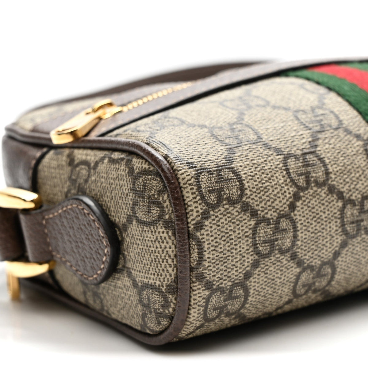 GG Supreme Monogram Web Mini Ophidia Shoulder Bag Brown wholesalehk.shop