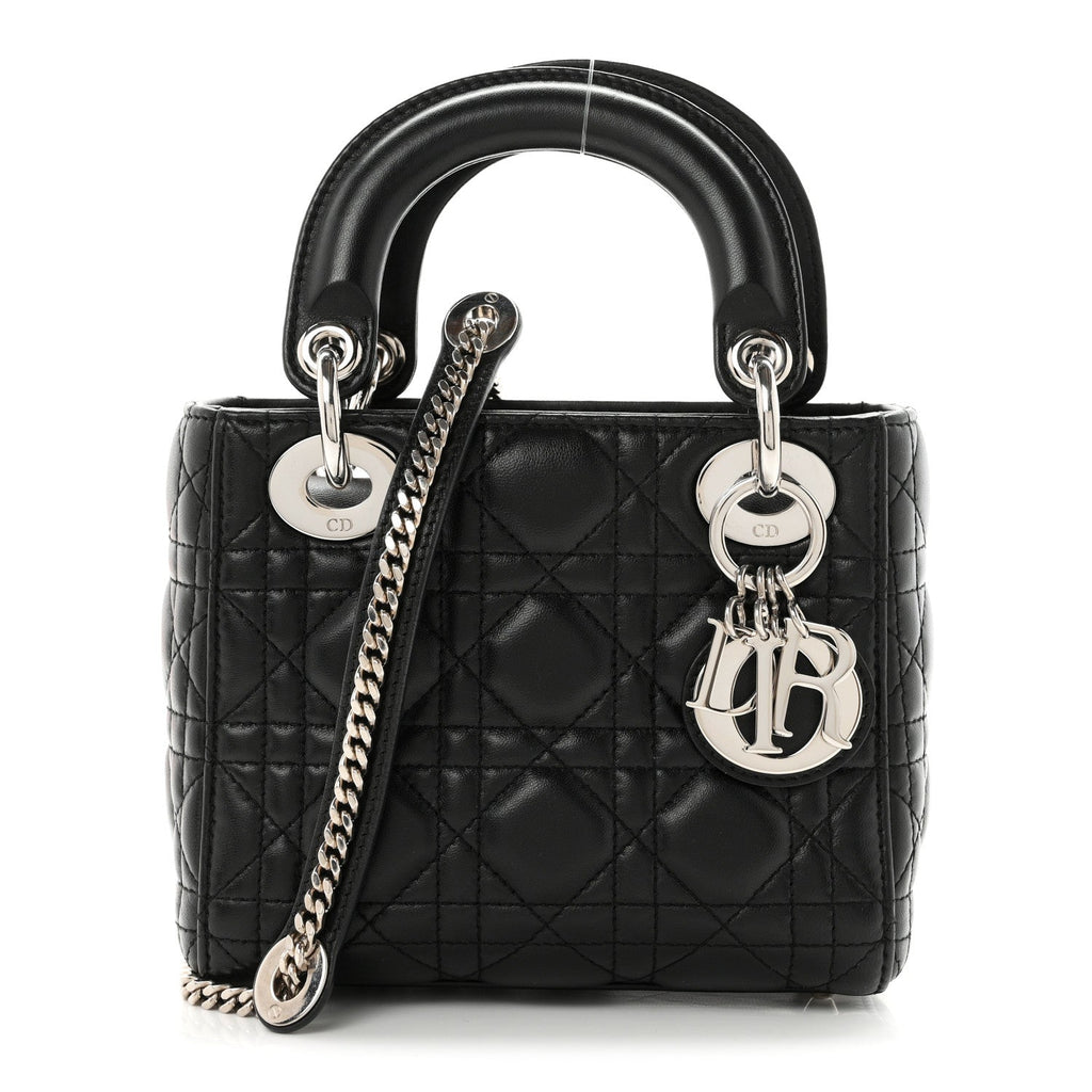Lambskin Cannage Mini Lady Dior Black wholesalehk.shop