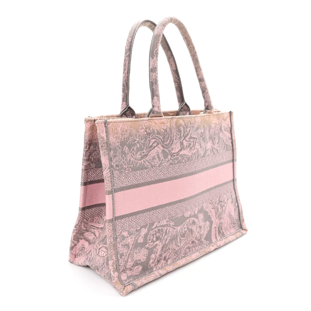 Canvas Embroidered Medium Dioriviera Toile De Jouy Book Tote Pink Grey £¨ Direct shipment via from wholesalehk.shop
