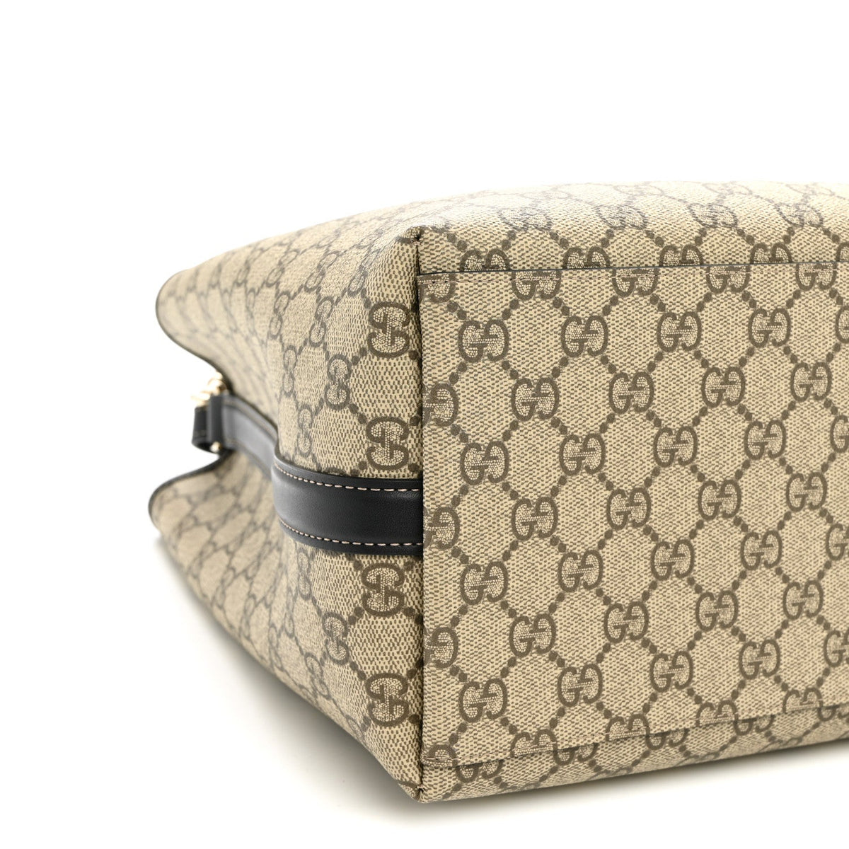 GG Supreme Monogram Medium Emblem Bucket Bag Beige Dark Brown Black wholesalehk.shop