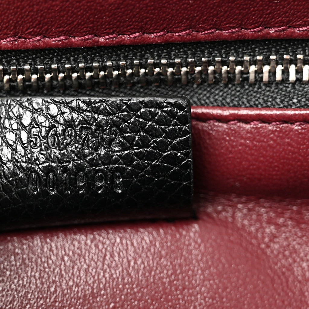 Grainy Calfskin Small Zumi Top Handle Bag Black wholesalehk.shop