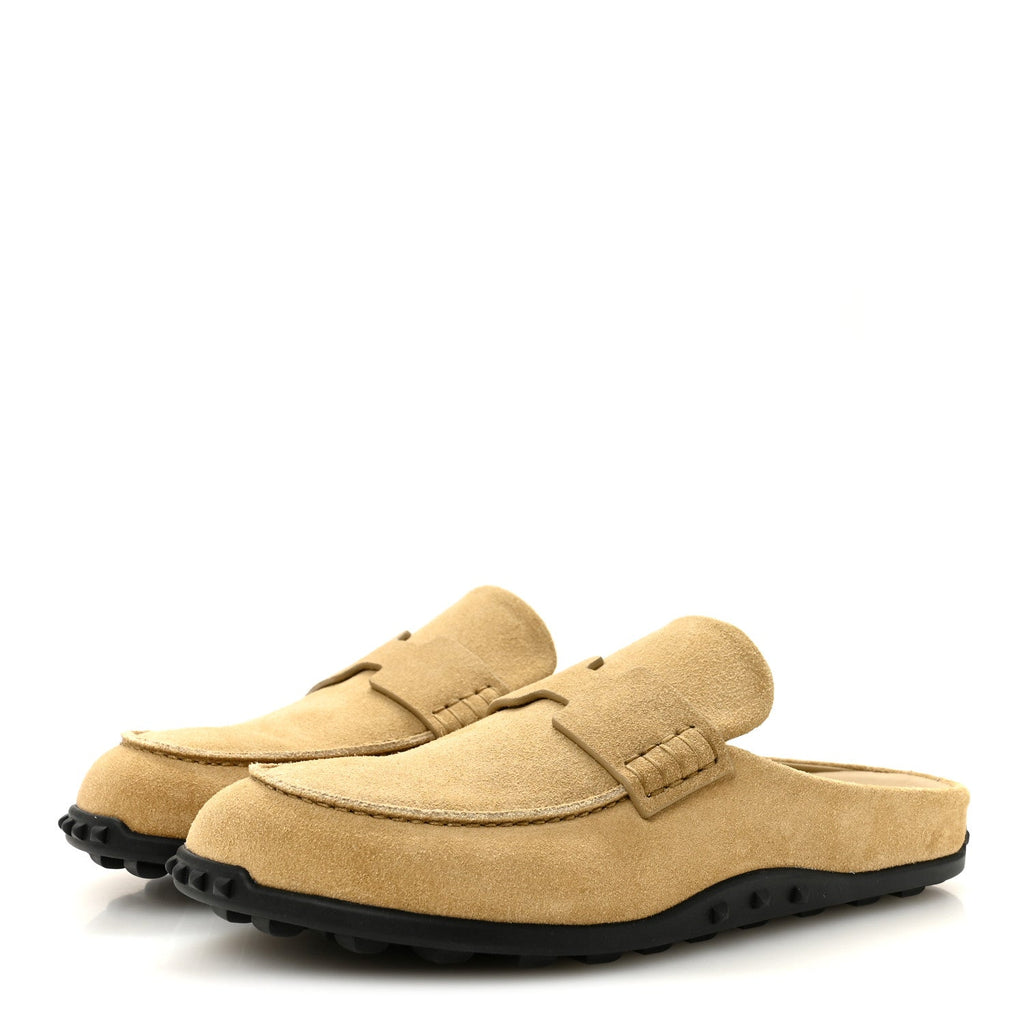 Suede Calfskin Womens Go Mules 39 Beige Sable wholesalehk.shop