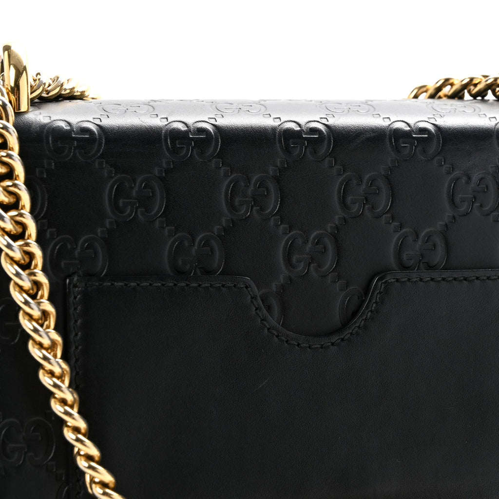 Guccissima Small Padlock Shoulder Bag Black £¨ Direct shipment via from wholesalehk.shop