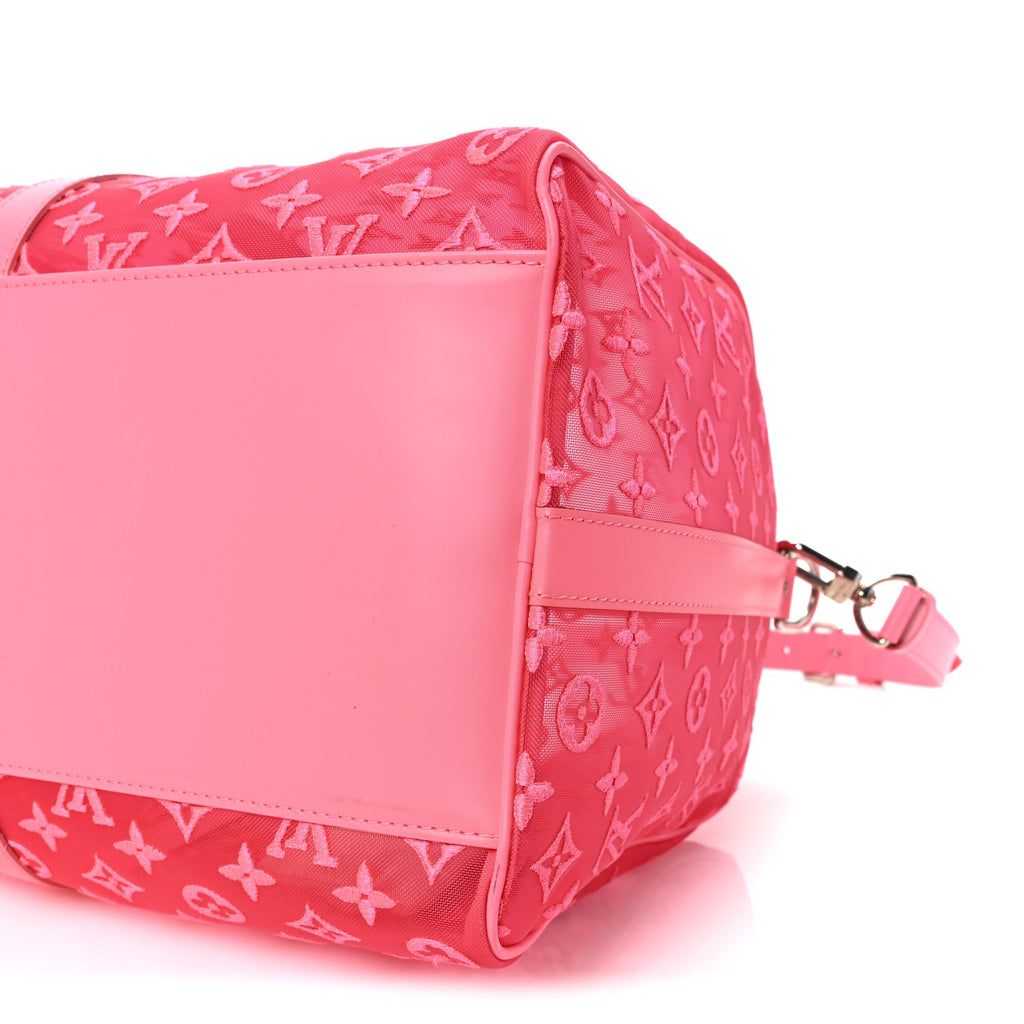 Monogram Fluo See Through Keepall Bandouliere 50 Rose wholesalehk.shop