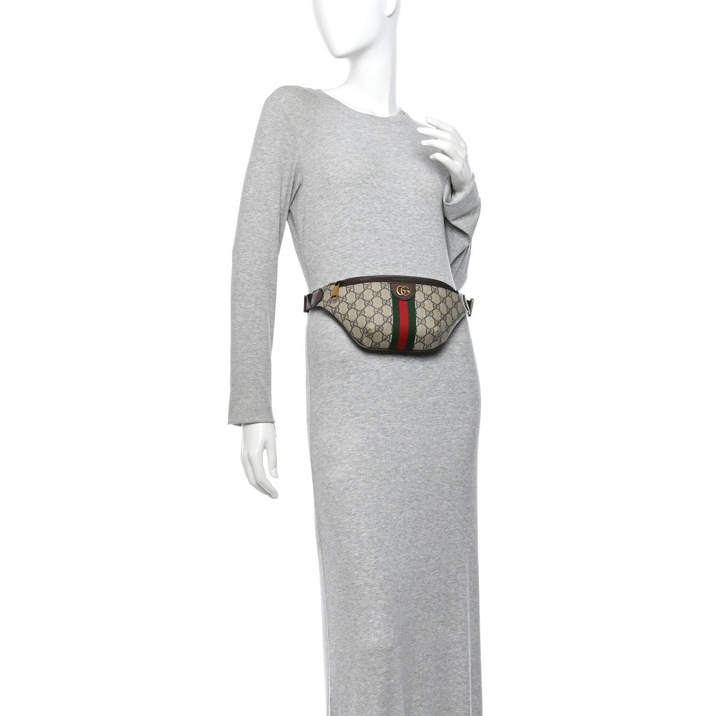GG Supreme Monogram Web Small Ophidia Belt Bag Beige Ebony New Acero wholesalehk.shop